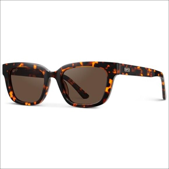 Polarized Rectangular Sunglasses, Narrow Acetate Frame, Hand-Polished Finish main image 4
